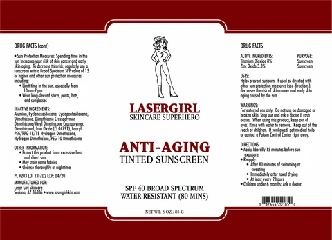 ANTI-AGING TINTED SUNSCREEN 포장