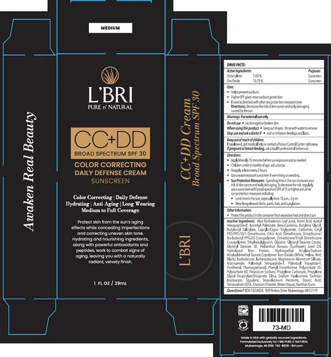 L Bri CC DD Color Correcting Daily Defense Sunscreen SPF 30 Medium packaging