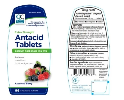 Quality Choice Extra Strength Assorted Berry AntacidExtra strength Assorted Berry Antacid 포장