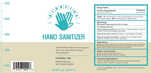 HIGHFIVE HAND SANITIZER 포장