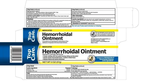 Topcare hemorrhoidal packaging