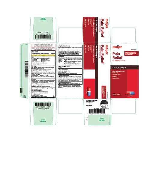 Pain Relief Acetaminophen 500mg