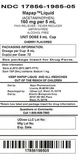 Childrens MAPAP Acetaminophen packaging