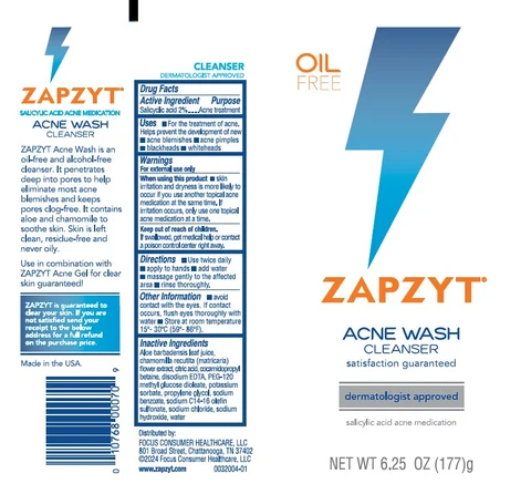 Zapzyt Acne Wash Cleanser 포장