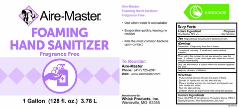 Aire-Master Foaming Hand Sanitizer Fragrance Free 포장