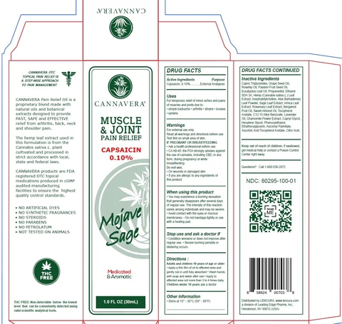 CANNAVERA PAIN RELIEF packaging