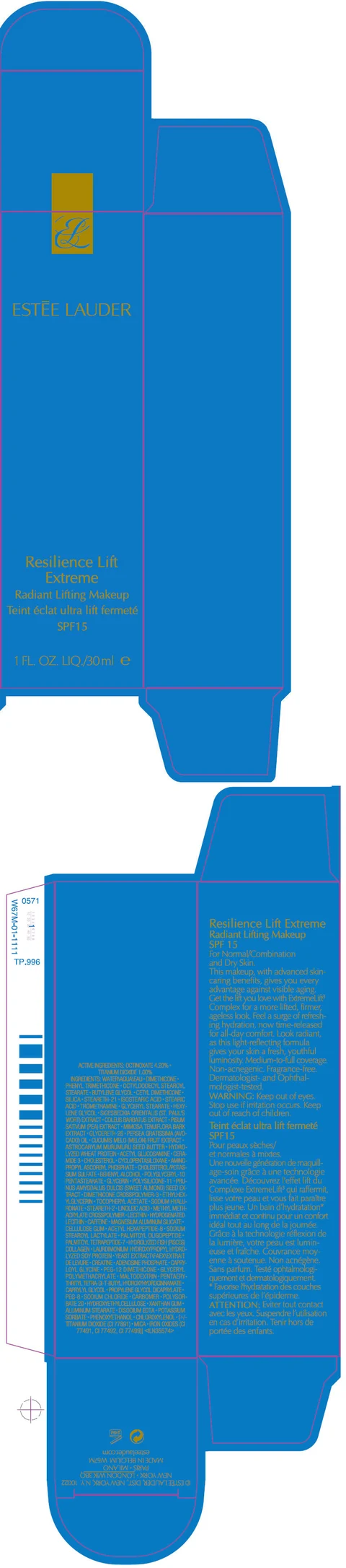 Resilience Lift Extreme Radiant Lifting Makeup SPF 15 포장