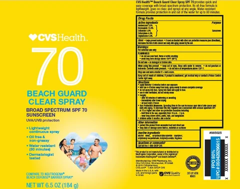 CVS PharmacySPF 70 Beach Guard Clear 포장