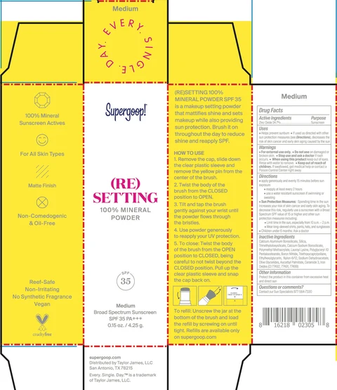 (RE) Setting 100% Mineral Powder Medium Broad Spectrum Sunscreen SPF 35 포장