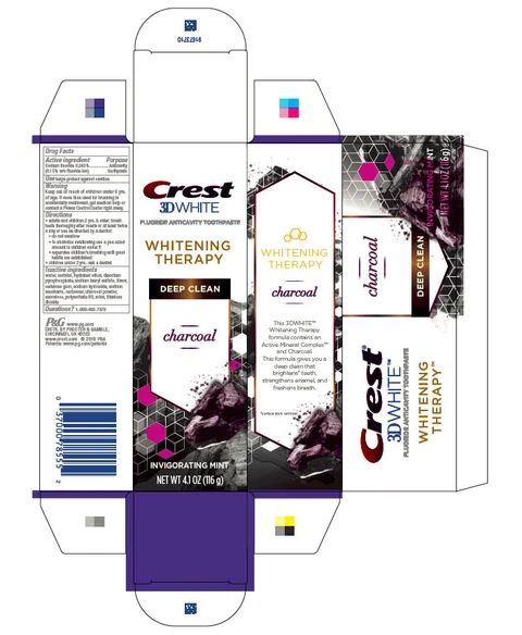 Crest 3D White Whitening TherapyDeep Clean Charcoal 포장