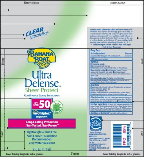 Banana Boat Ultra Defense Sheer Protect SPF 50 포장