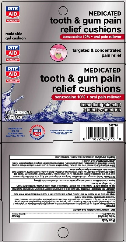 Rite Aid Tooth and Gum Pain Relief Cushions packaging