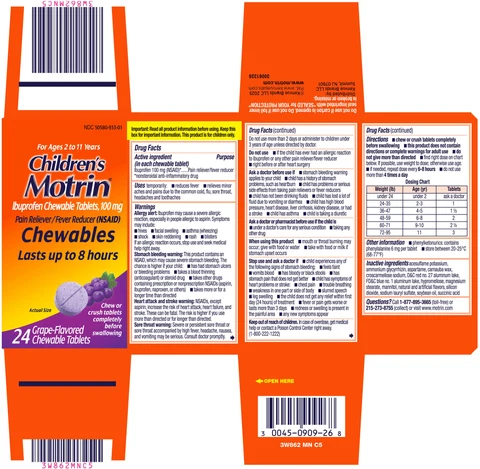 Childrens Motrin packaging