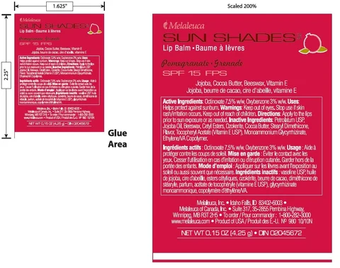 Sun Shades Lip Balm Pomegranate SPF 15 포장
