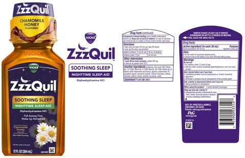Vicks ZzzQuilSoothing Sleep Nighttime Sleep-Aid 포장