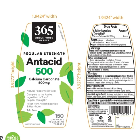 Whole Foods Market Regular StrengthPeppermint Flavor packaging