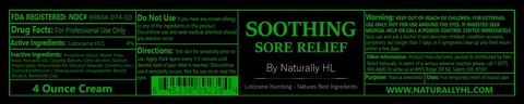 Sore Relief packaging