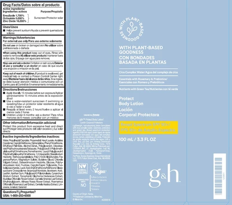 g and h Protect Body packaging