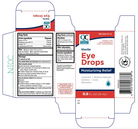 Quality Choice Moisturizing Relief Eye Drops 포장