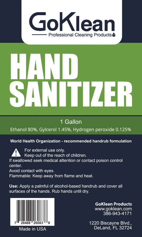 Hand Sanitizer - Ethanol packaging