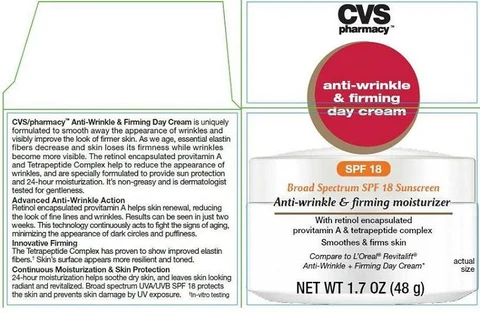 ANTI-WRINKLE AND FIRMING BROAD SPECTRUM SPF18 SUNSCREEN 포장