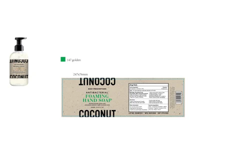 BODY PRESCRIPTIONS COCONUT ANTIBACTERIAL FOAMING HAND 포장