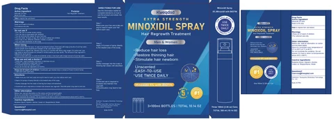 Kweqdsd 5% Minoxidil Hair Growth Sprays Serum packaging