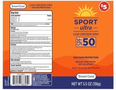 Smart Care SPORT ultra CLEAR SUNSCREEN SPF 50 포장
