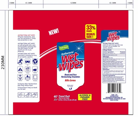 Antibacterial Wet Wipes 포장