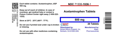 Acetaminophen packaging