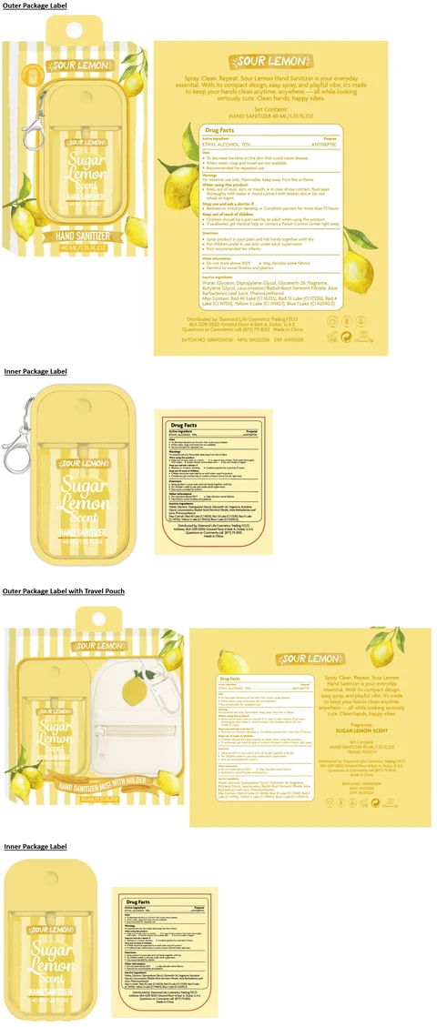 SOUR LEMON HAND SANITIZER Sugar Lemon Scent 포장