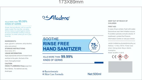 Hand Sanitizer packaging