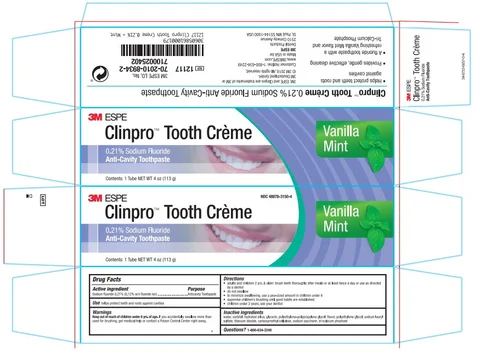 Clinpro Tooth Creme 포장