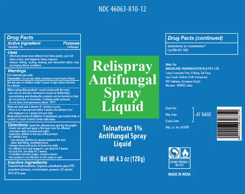 Relispray Antifungal Liquid 포장