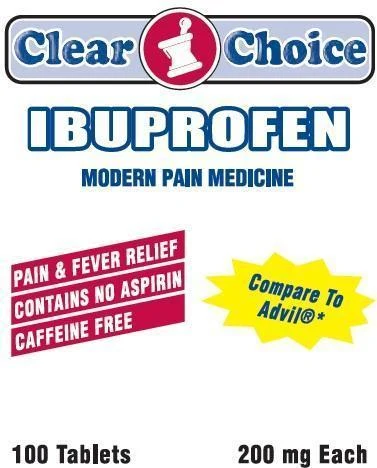 Clear Choice Ibuprofen packaging