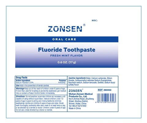 ZONSEN Toothpaste,white 포장