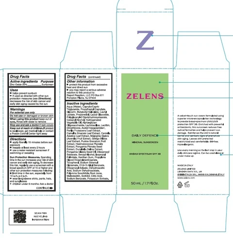 Zelens Daily Defence Mineral Sunscreen SPF 30 포장
