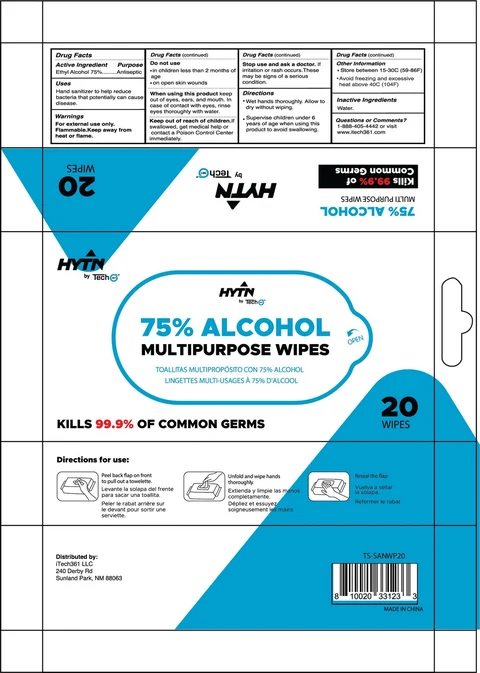 TECH361 HYTN ALCOHOL WIPES 20 포장
