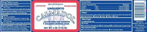 CALMADOL packaging