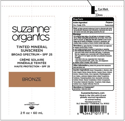 Suzanne Organics Tinted Mineral Sunscreen Broad Spectrum SPF 25 - Bronze 포장
