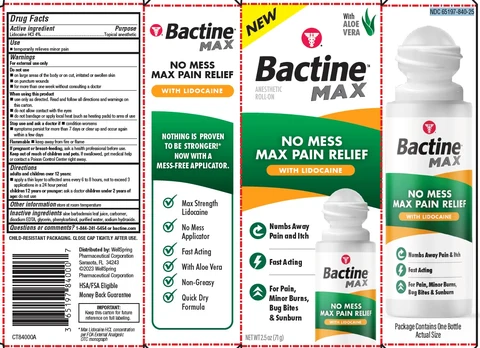 Bactine Max Lidocaine Roll-on 2.5oz 포장