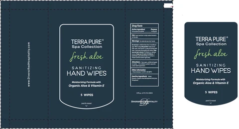 Terra Pure Sanitizing Hand wipes packaging