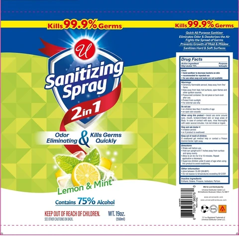 UNIVERSAL SANITIZING LEMON AND MINT 포장