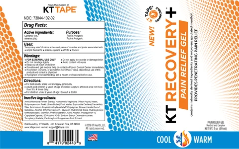 KT Recovery Plus Pain Relief Gel 포장
