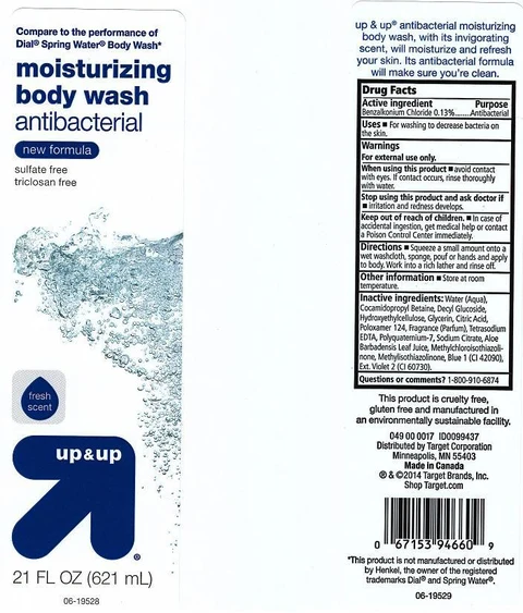 UP AND UPMOISTURIZING BODY WASH 포장