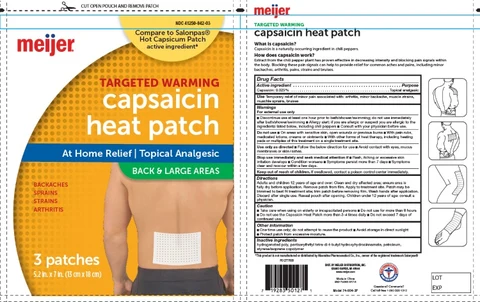 CAPSAICIN HEAT PATCHES BACK AND LARGE AREAS packaging