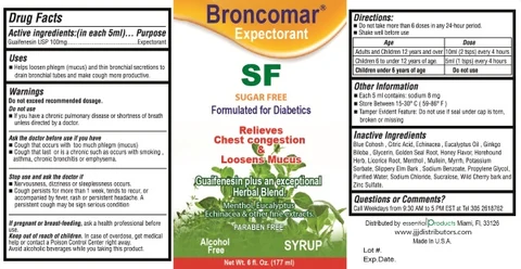 Broncomar ExpectorantSF packaging
