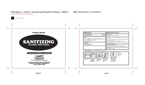sanitizing alcohol free wipe 포장