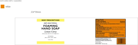 BODY PRESCRIPTIONS Lemon Citrus infused with Vitamin E ANTIBACTERIAL FOAMING HAND 포장