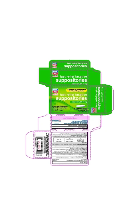 Rite Aid fast relief laxative packaging